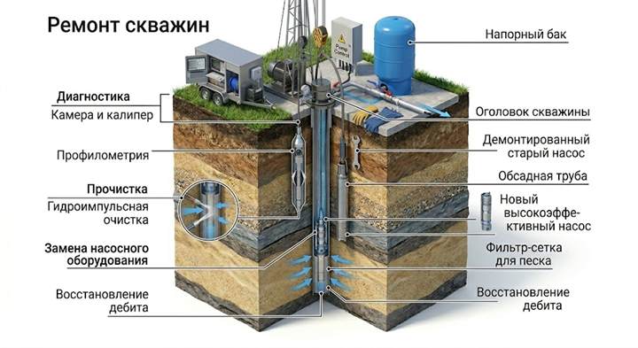 Ремонт скважин в Стерлибашеве